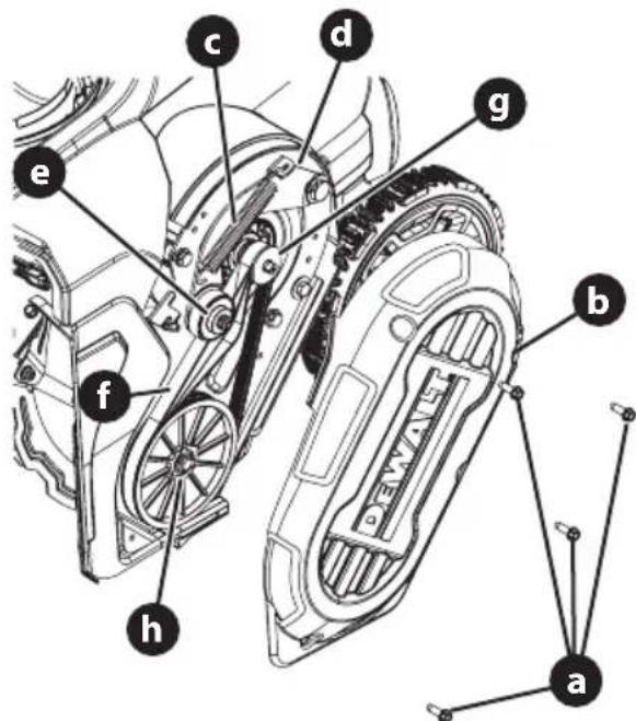 DEWALT DCSNP2142 - REPLACING THE AUGER DRIVE BELT - 1