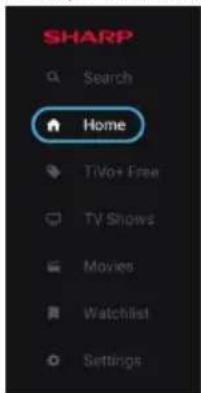 SHARP 50GM6445E - Menu principale - 1