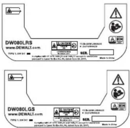DEWALT DW080LGS - Warning Labels - 3