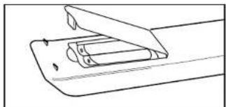 SAMSUNG MAX-X65 - Insertion des piles dans la télécommande - 1