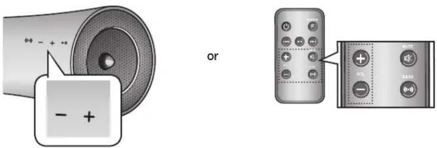 SAMSUNG DA-E560 - ADJUSTING THE VOLUME - 1