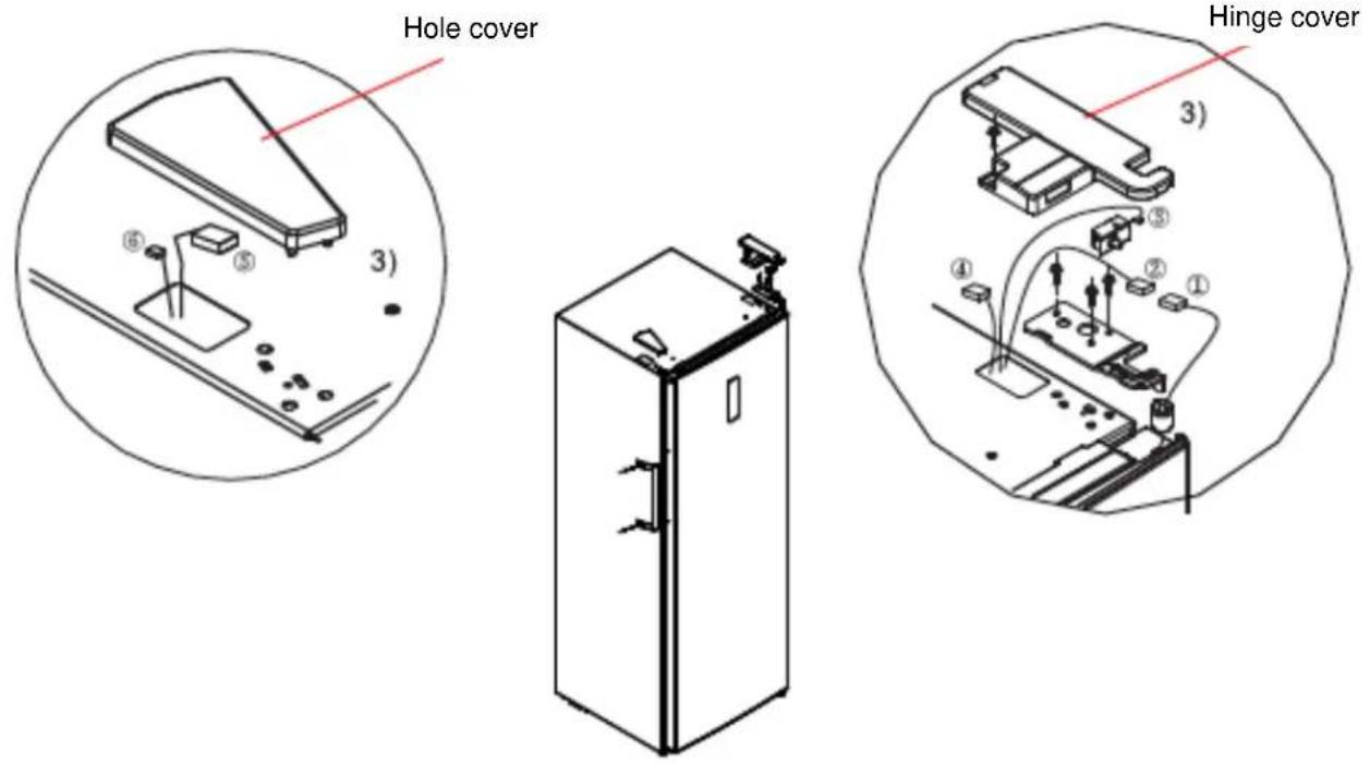 BRANDT BFU8631NX - Reversing the opening direction of the doors - 1