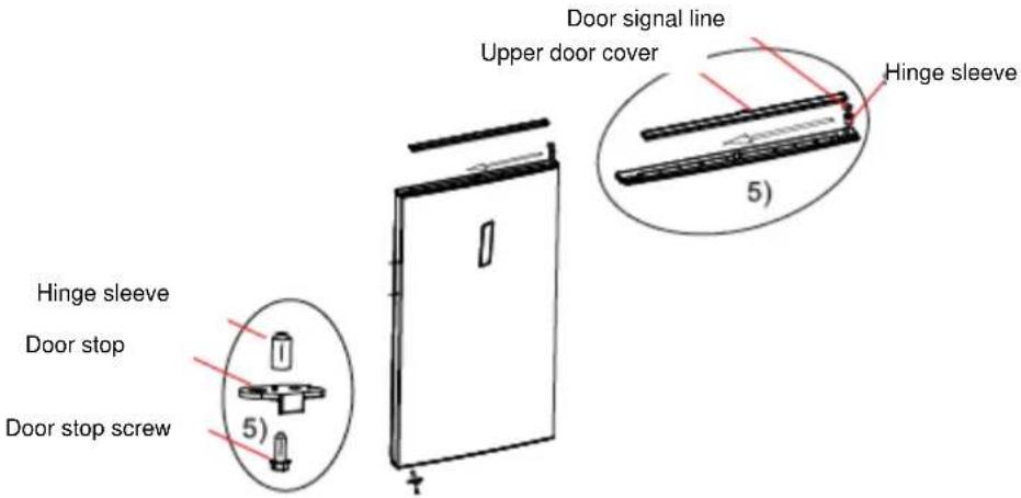 BRANDT BFU8631NX - Reversing the opening direction of the doors - 3