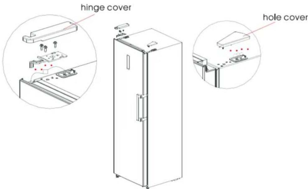 BRANDT BFU8631NX - Reversing the opening direction of the doors - 4