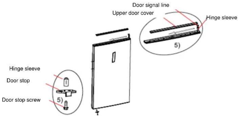 BRANDT BFU8631NW - Reversing the opening direction of the doors - 5