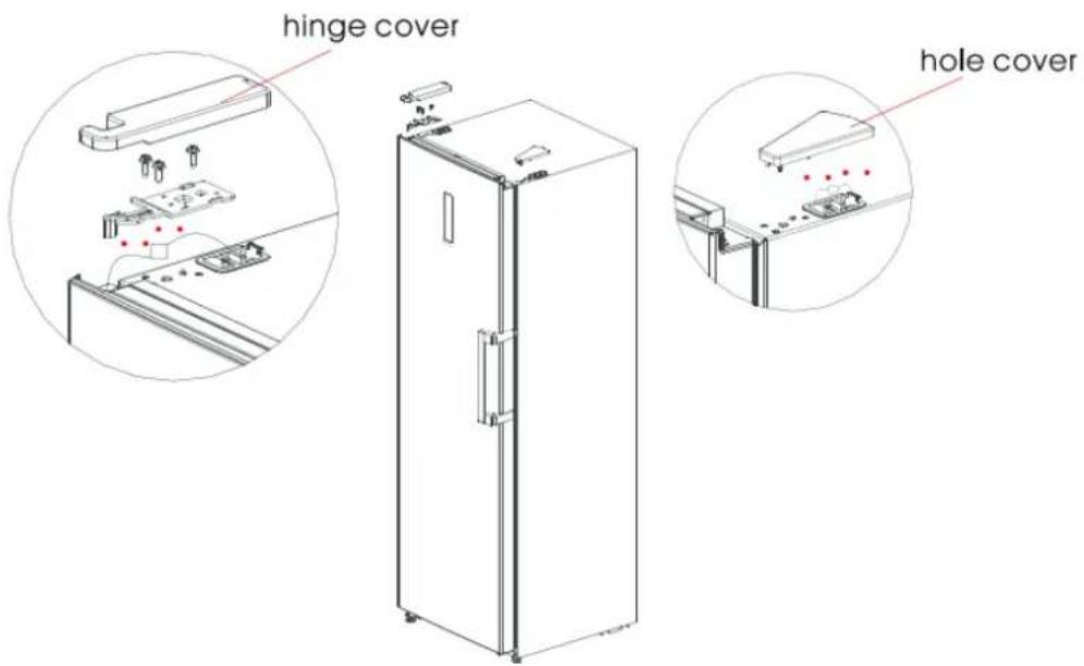 BRANDT BFU8631NW - Reversing the opening direction of the doors - 6