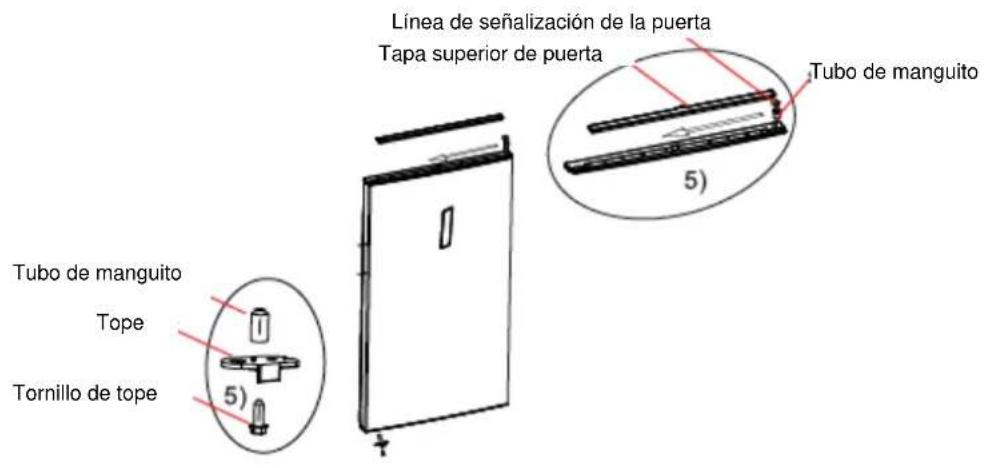 BRANDT BFU8631NW - Inversión del sentido de apertura de las puertas - 7