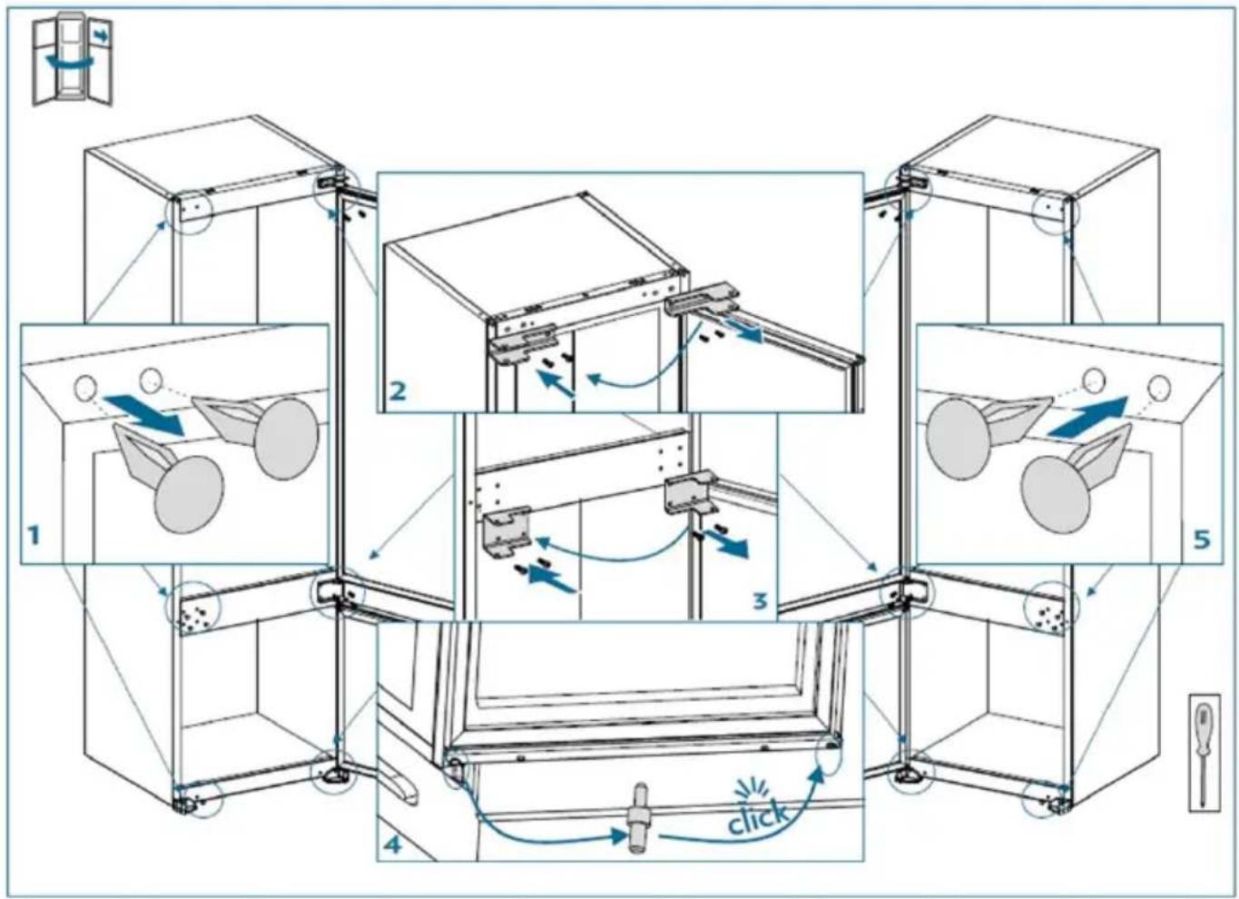 BRANDT BIC7756EN - Inversión del sentido de apertura de las puertas - 1