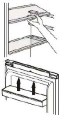 BRANDT BIC7756EN - Positioning the small door trays - 1