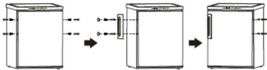 BRANDT BFT525EW - Installer la poignée de la porte extérieure - 1