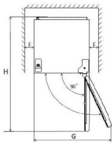 BRANDT BFT525EW - Space required - 2