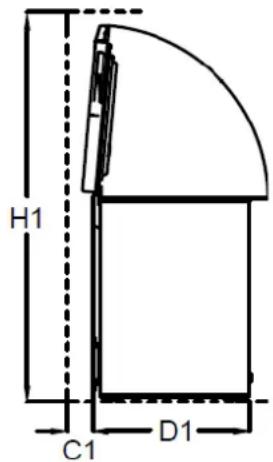 BRANDT BFK201ESW - Space required - 2