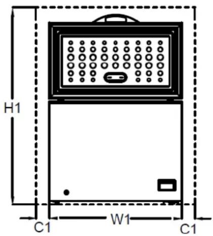 BRANDT BFK251ESW - Space required - 1