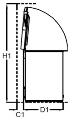 BRANDT BFK381ESW - Space required - 2