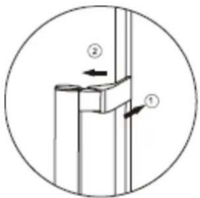 BRANDT BFU8620NW - Montáž madla asistovaného otevírání - 3