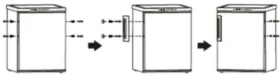 BRANDT BFU4351SW - Installer la poignée de la porte extérieure - 1