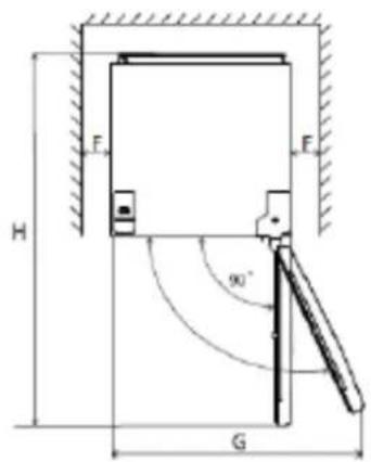 BRANDT BFU4351SW - Espacio mínimo necesario - 2