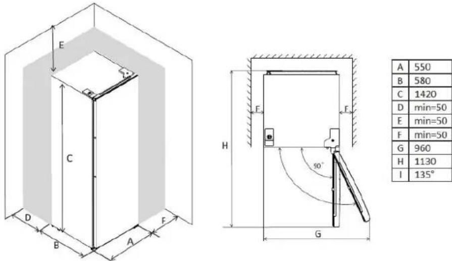 BRANDT BFU4251EW - Installer la poignée de la porte extérieure - 2