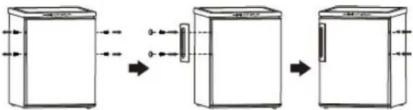 BRANDT BFU4251EW - Instale el asa de la puerta - 1