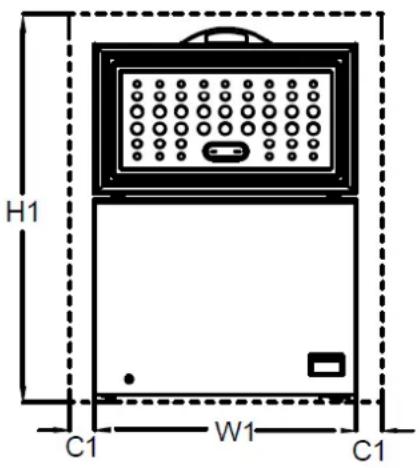 BRANDT BFK101YBW - Espacio mínimo necesario - 1