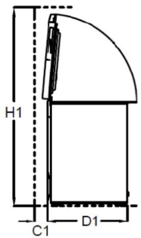 BRANDT BFK101YBW - Space required - 2