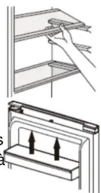 BRANDT BFL8620NX - Positionnement des balconnets de porte - 1