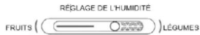 BRANDT BFL8620NX - Réglage de l'humidité dans le bac à légumes - 1