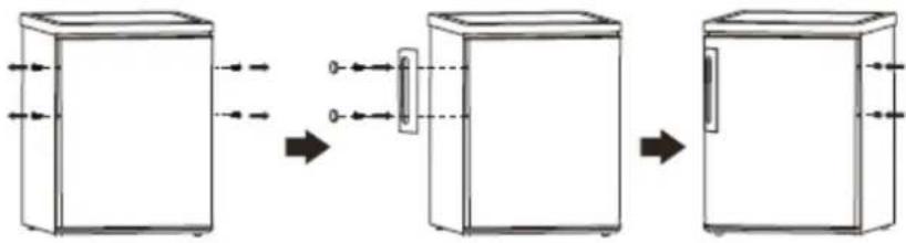 BRANDT BFL4250SW - Instale el asa de la puerta - 1