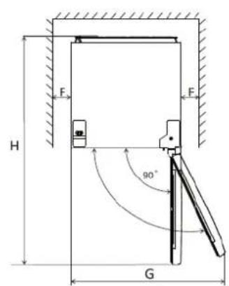 BRANDT BFL4250SW - Espacio mínimo necesario - 2