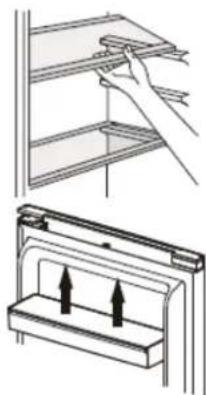 BRANDT BFD4522SW - Using the shelves - 1