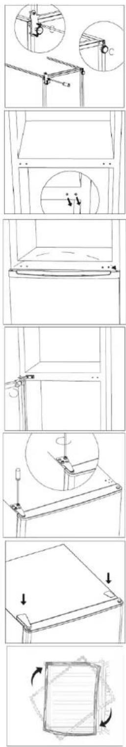 BRANDT BFD4522SW - Cambiar el sentido de apertura de la puerta - 3