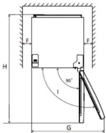BRANDT BFD4522SW - Space required - 2