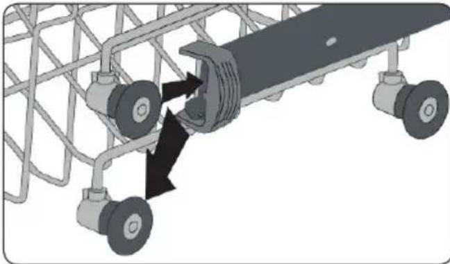 BRANDT BDFI37EB - Réglage de la hauteur du panier supérieur - 2