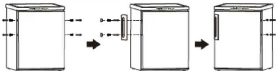 BRANDT BFU4251SW - Installer la poignée de la porte extérieure - 1