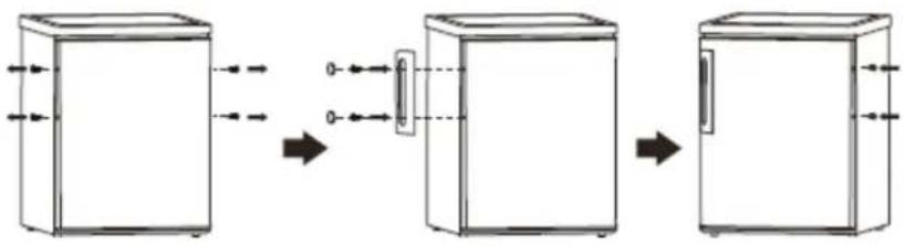 BRANDT BFL4250EW - Instale el asa de la puerta - 1