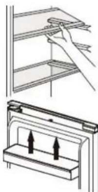 BRANDT BFL4250EW - Colocación de los balcones de puerta - 1
