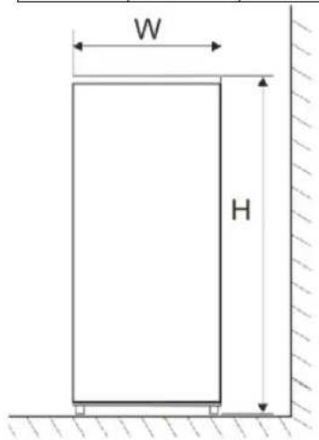 BRANDT BFU971YNX - Space required - 1