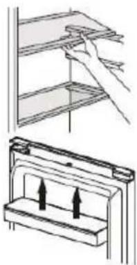 BRANDT BDT504ESW - Positioning the small door trays - 1