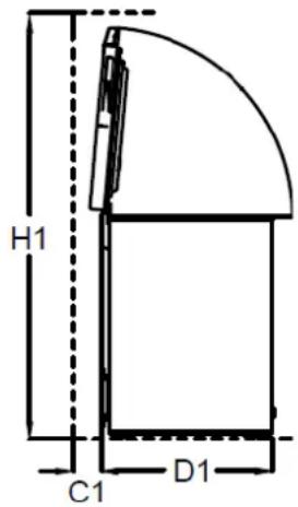 BRANDT BFK151ESW - Space required - 2
