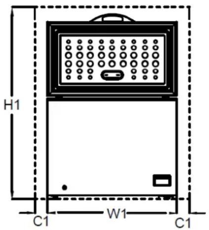 BRANDT BFK381YSW - Space required - 1