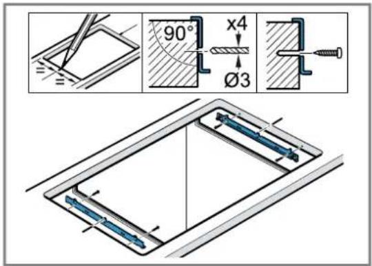 NEFF B2CCJ7AK3 - Montage des rails de fixation - 1