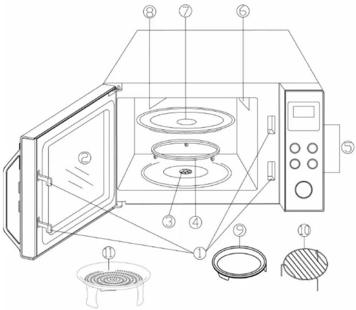 SEVERIN MW 7918 - Micro-ondes avec fonction friteuse à air chaud - 1