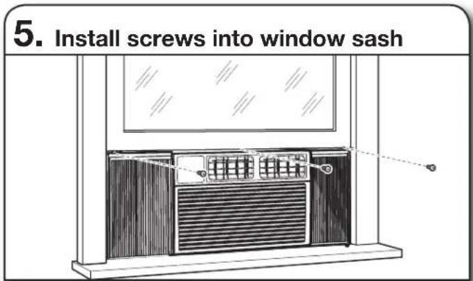 AMANA AMAP242CW - Lower window sash into place - 6