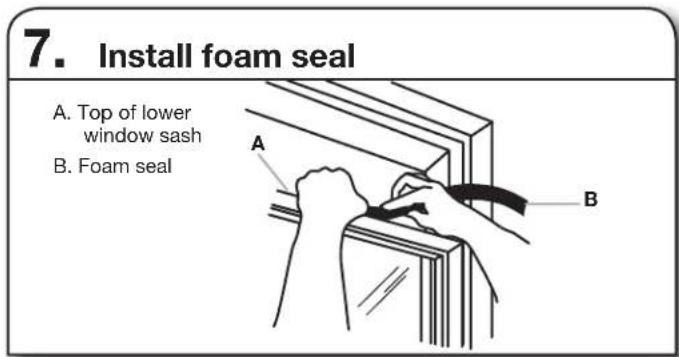 AMANA AMAP242CW - Lower window sash into place - 5
