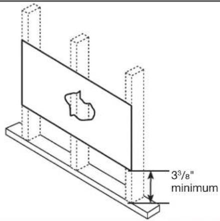 AMANA AMAP242CW - Cut a hole on sides of center stud - 1