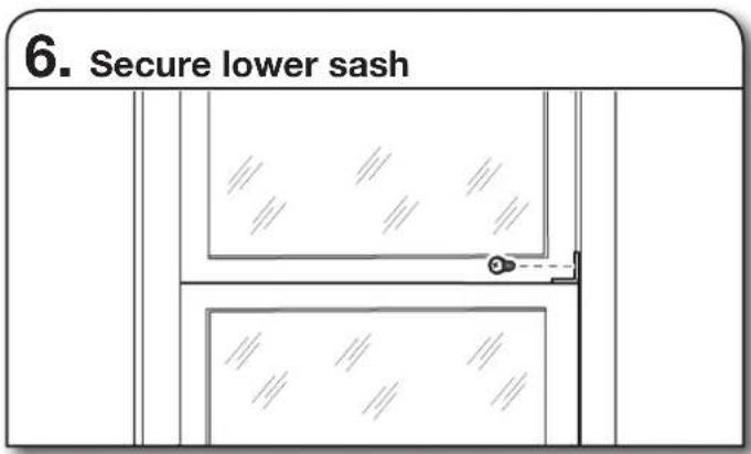 AMANA AMAP242CW - Lower window sash into place - 3
