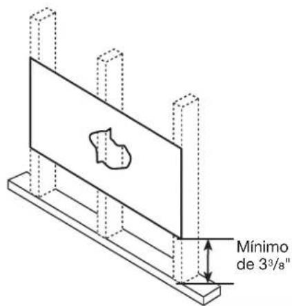 AMANA AMAP242CW - Corte un orificio en los lados de la viga de pared central - 1