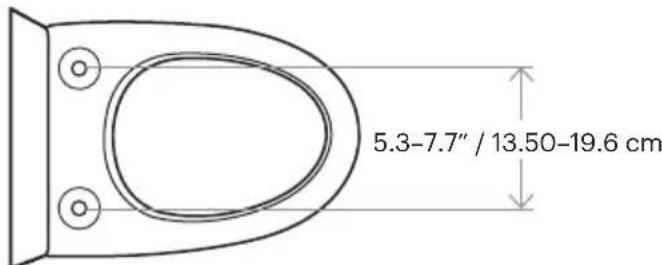 5.3-7.7" / 13.50-19.6 cm
