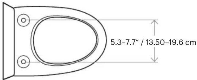 5.3-7.7" / 13.50-19.6 cm