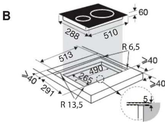 BRANDT BPI1639KX - INDBYGNING I K∅KKENBORDPLADEN - 3